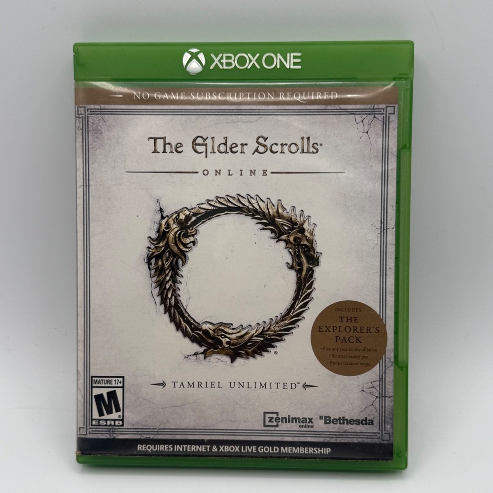 Bethesda The Elder Scrolls Online Xbox One OS Green Excellent Tamriel Unlimited